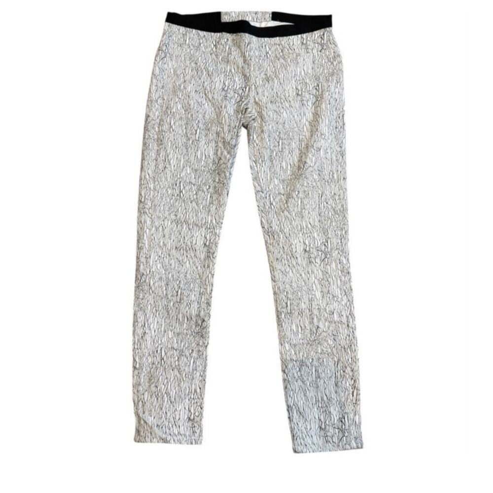 Helmut Lang 25 stretch skinny pull on pant scribble crackle print P 2724
